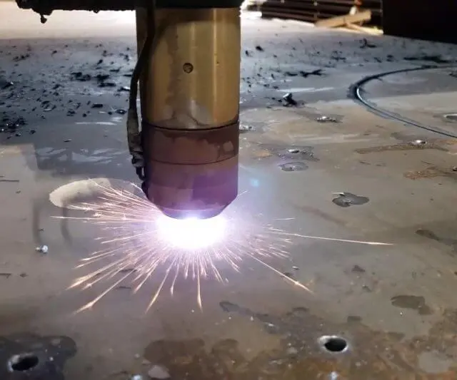 CNC etching on steel with sparks